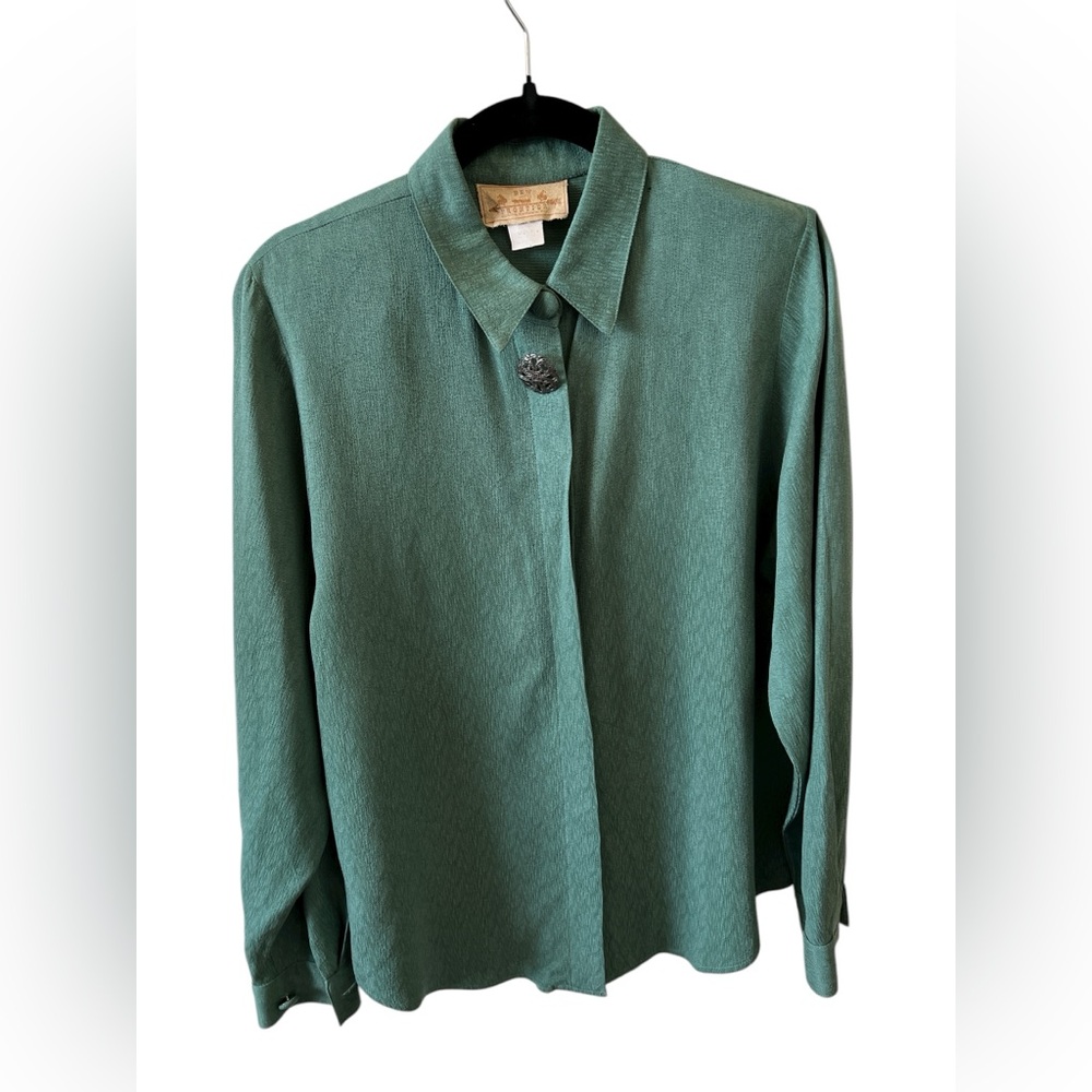 EUC Vintage New Frontier Teal Blouse